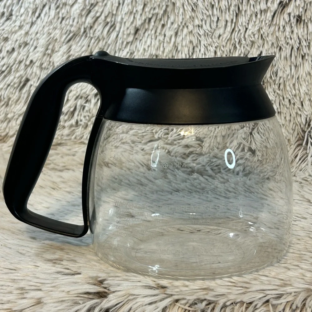 Mr. Coffee 12 Cup Carafe Glass Replacement Decanter Pot Black Handle‎ Lid